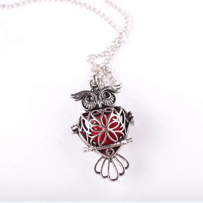 (С 2 бесплатными шариками) ожерелье с ароматическим диффузором в стиле ретро