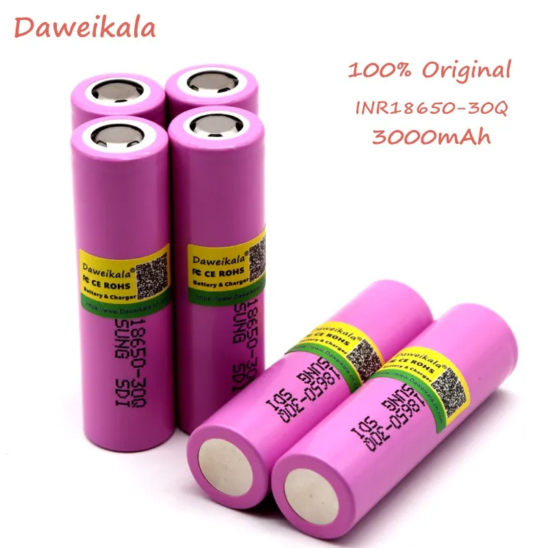 10 шт./Daweikala оригинал для samsung 18650 батарея 3000 мАч INR 30Q 20A литий ионная аккумуляторная