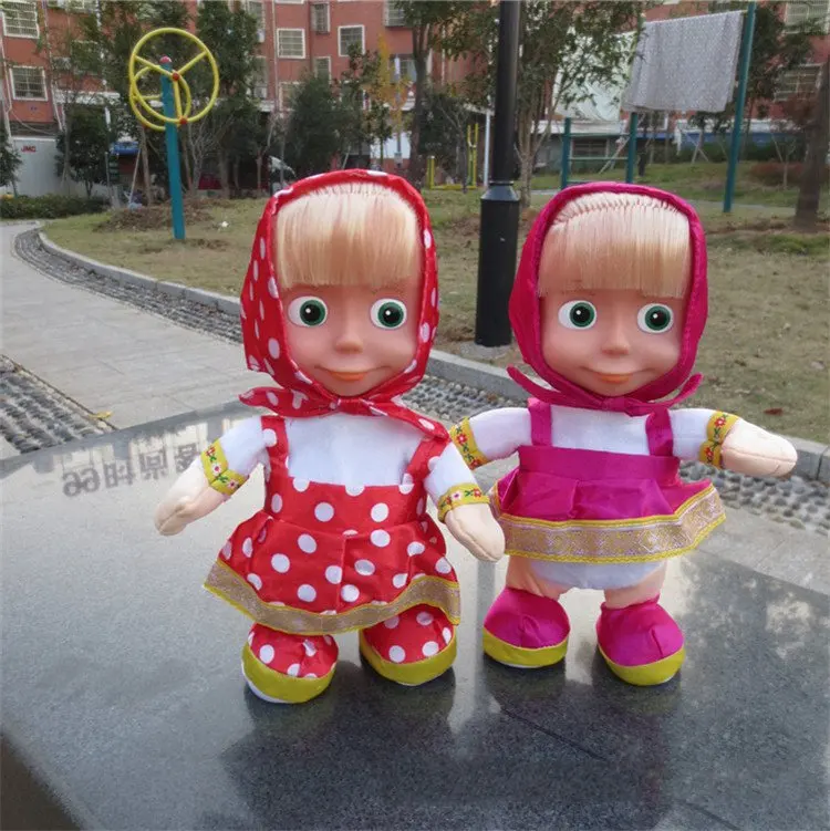 Masha And Bear Figure Toys Russian Can Dancing Walking Talking Singing Doll Birthday Gift | Игрушки и хобби