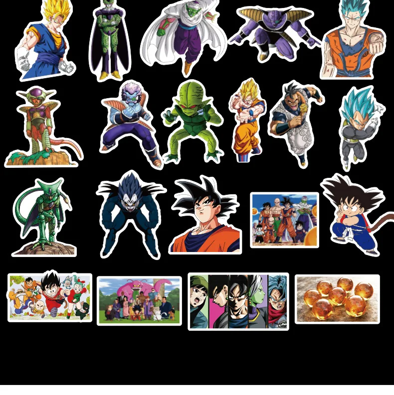 100 шт. фигурки Dragon Ball Z Son of Goku наклейки для ноутбука бомба обертка бутылки