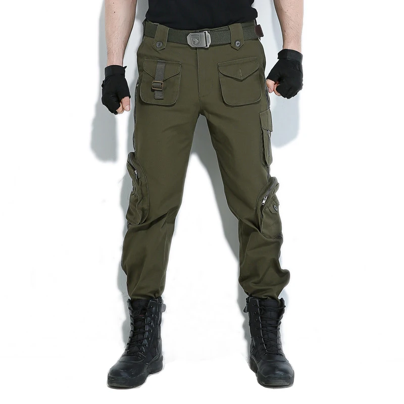 Army green TACVASEN, Мужская брендовая тактическая одежда, военные брюки-карго, повседневные армейские брюки, женские камуфляжные хлопковые брюки, TD-BJQS-003 - Цвет: Army green