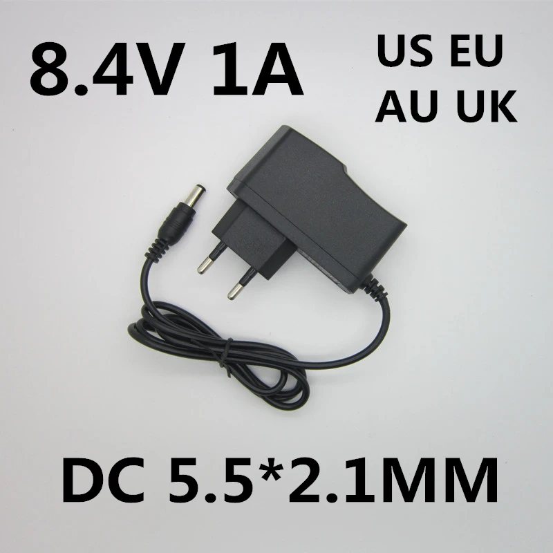 AC 110 240V 8 4 V 1A полимерный литиевый аккумулятор зарядное устройство адаптер питания