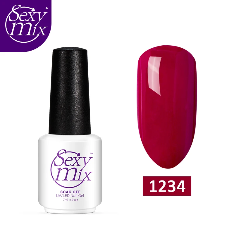 1234 Sexymix, 119 цветов, стойкий УФ-гель для ногтей, высокое качество, замачиваемый, для маникюра, лак для ногтей, для салона, УФ-эмаль, 7 мл, Гель-лак - Цвет: 1234