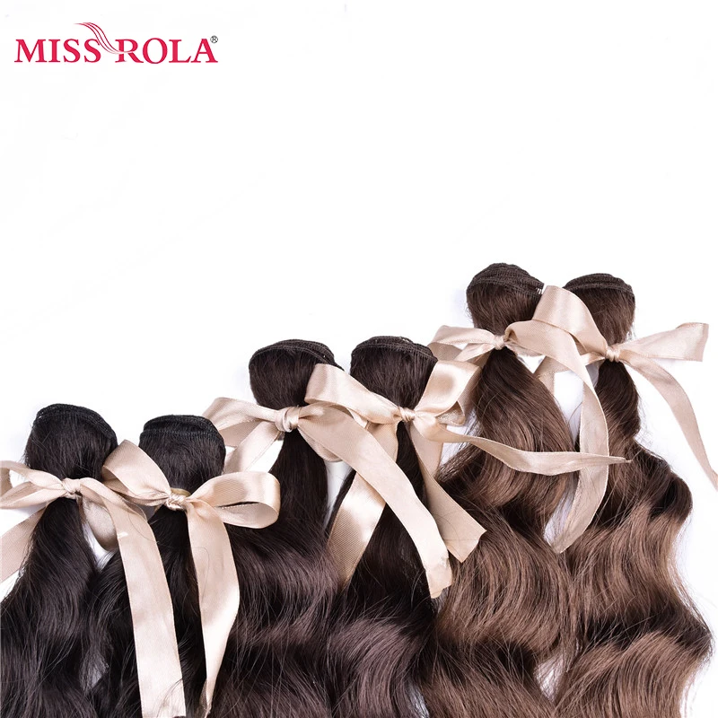Miss Rola 2# длинные волнистые волосы плетение 6 комплектов предложения много Kanekalon синтетические волосы для наращивания Термостойкое волокно 16-20 дюймов