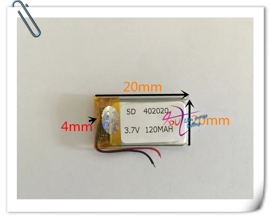 

Wholesale 10pcs 3.7V 120mAh 402020 Lithium Polymer LiPo Rechargeable Battery power For Mp3 phone electronic device Bluetooth pen