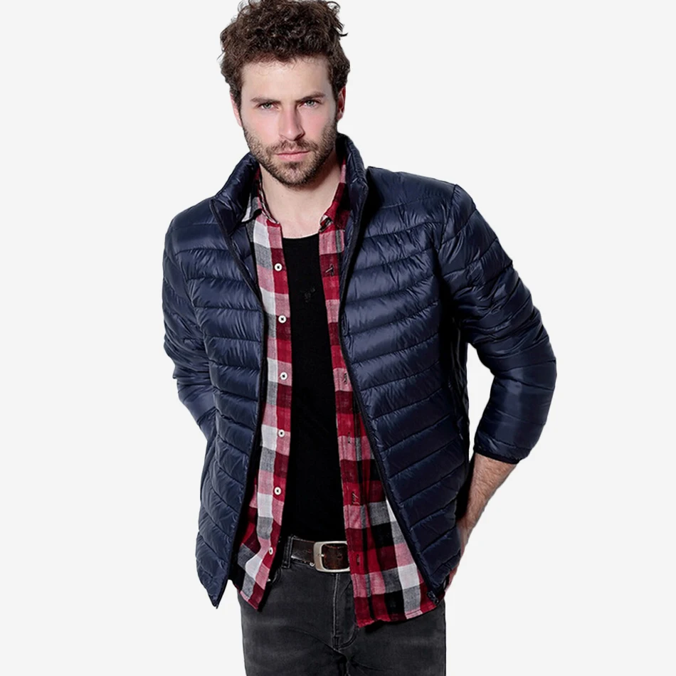 

Mens Autumn Winter Duck Down Jacket Men Solid Breathable Jackets Men Outdoors Coats Parka Chaqueta Hombre Plus Size 2XL