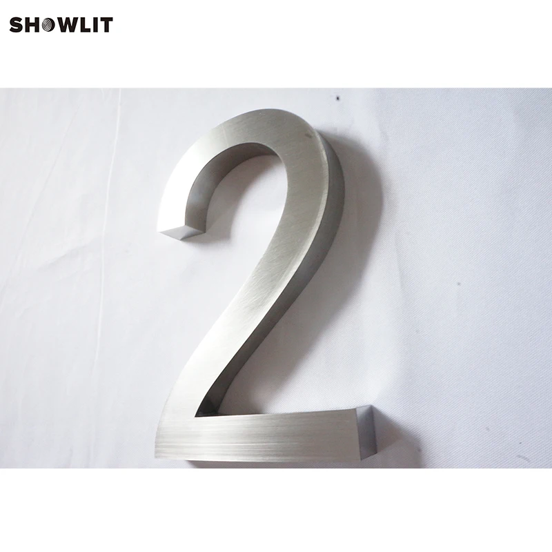 

3D Brushed Stainless Steel Outdoor 3D letters Numbers