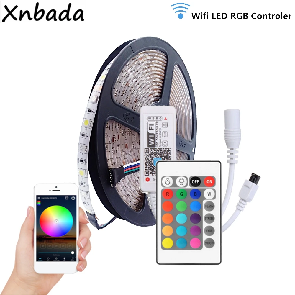 5 м 5050SMD RGBW Светодиодная лента 60 светодиодов/м Гибкий Светильник Magic Home wifi RGBW светодиодный контроллер DC12V 3A светодиодный блок питания