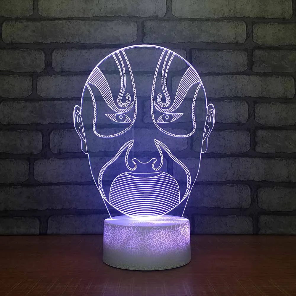 Светодиодный 7 видов цветов меняющий ночник детский сенсорный Usb 3D визуальная