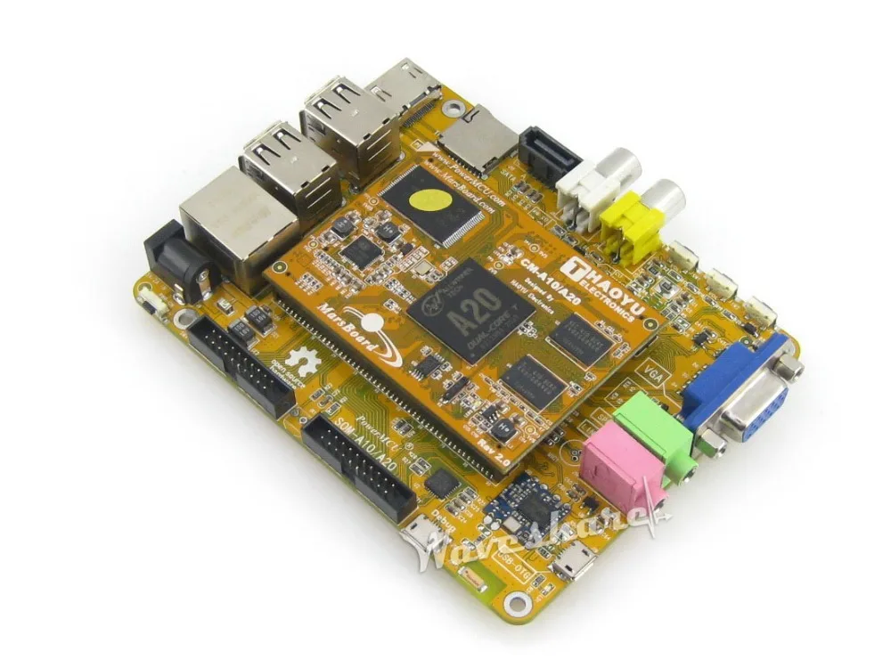 MarsBoard A20 двухъядерный процессор ARM Cortex A7 мали-400 GPU Марс комплект разработки доска |