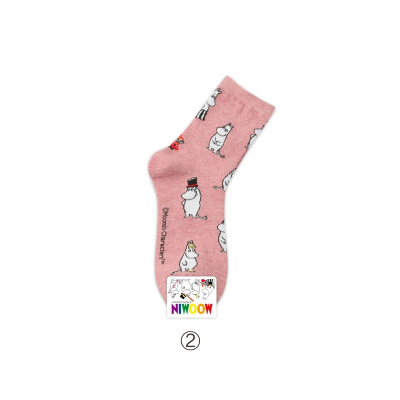 2018 Mumin Moomin Corta Vento Pantoufles D'ete Femme Momine зимние теплые женские хлопковые уличные белые