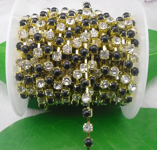 Diy SS30 костюм с аппликацией жемчуга и хрусталя 6 мм стразы Золотая чашка украшения