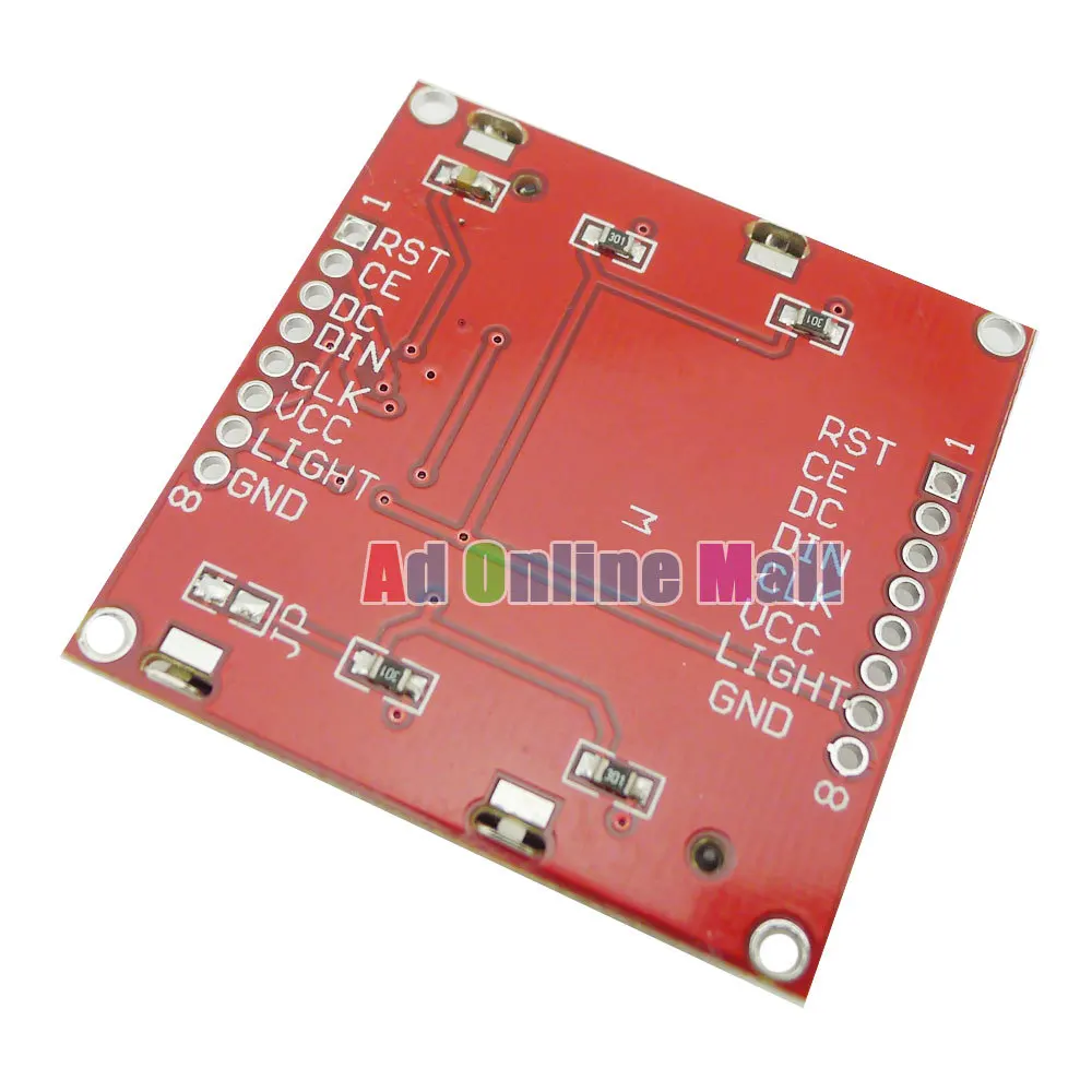 10 шт./лот 84X48 5110 ЖК модуль с подсветкой красная печатная плата для Arduino Nokia|5110 lcd