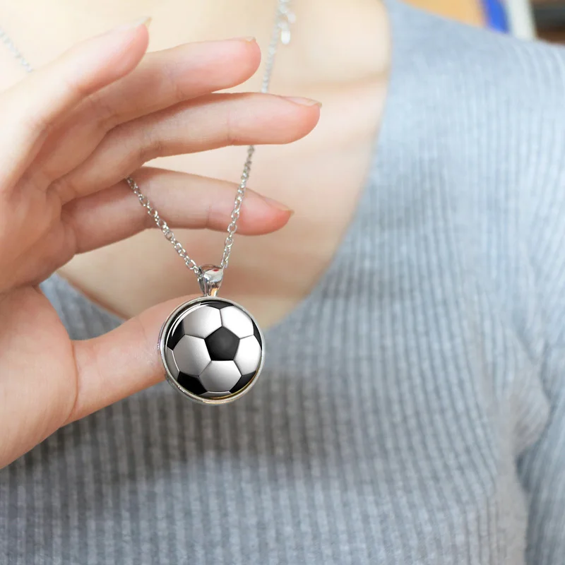 1 шт. ожерелье с подвеской в виде футбольного мяча|pendant necklace|necklaces soccernecklace glass |