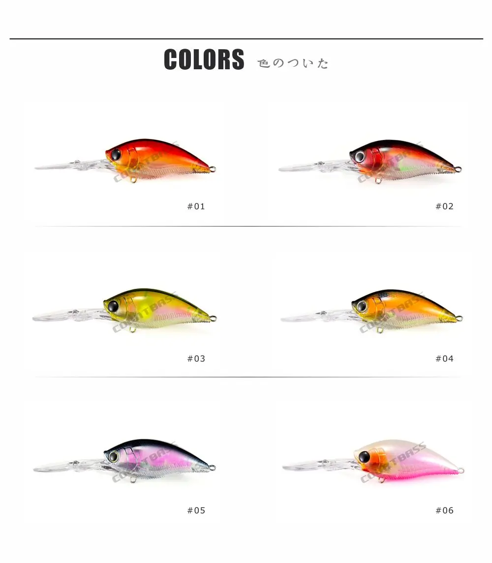Deep Crank Baits 3D, Deep Crank Baits, рыболовные приманки 70 мм, 21 г, плавающие, глубина погружения 3,5-4,5 м, Wobbling Leurre HardBaits