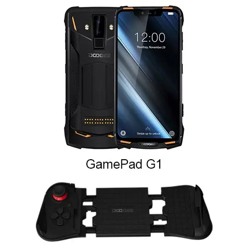add gamepad IP68/IP69K DOOGEE S90 модульный прочный мобильный телефон 6,18 дюймов дисплей 5050 мАч Helio P60 Восьмиядерный 6 ГБ 128 ГБ Android 8,1 16,0 M Cam - Цвет: add gamepad