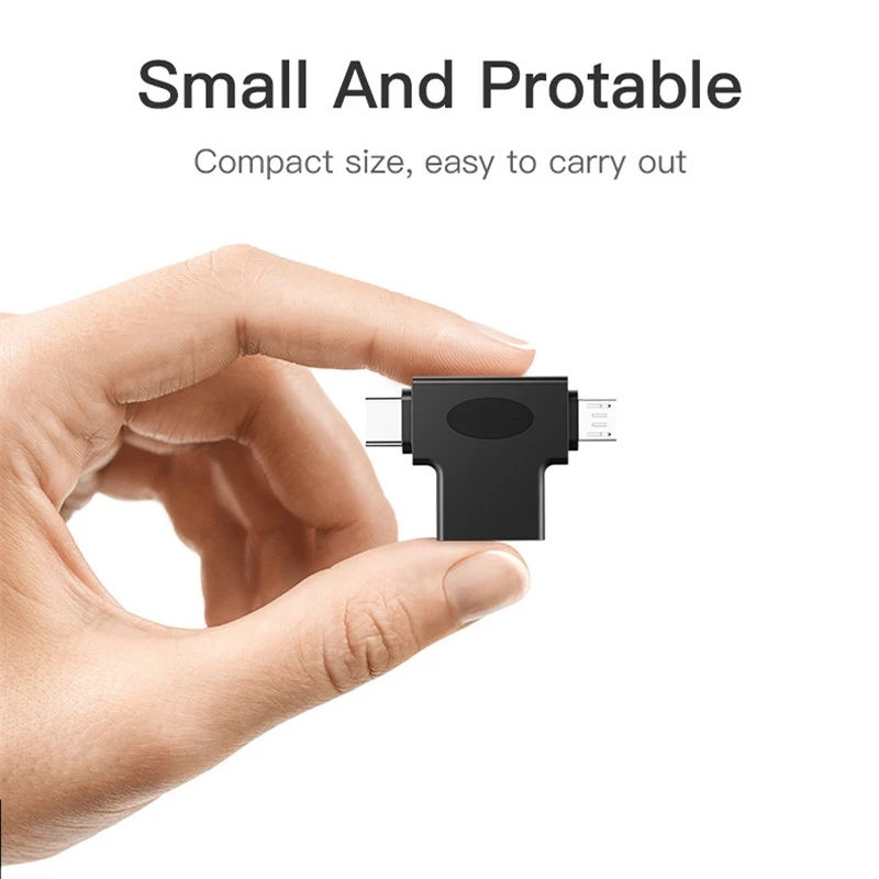 Адаптер OTG для телефона 2 в 1 преобразователь Micro USB и Type C 3 0 кабель зарядки