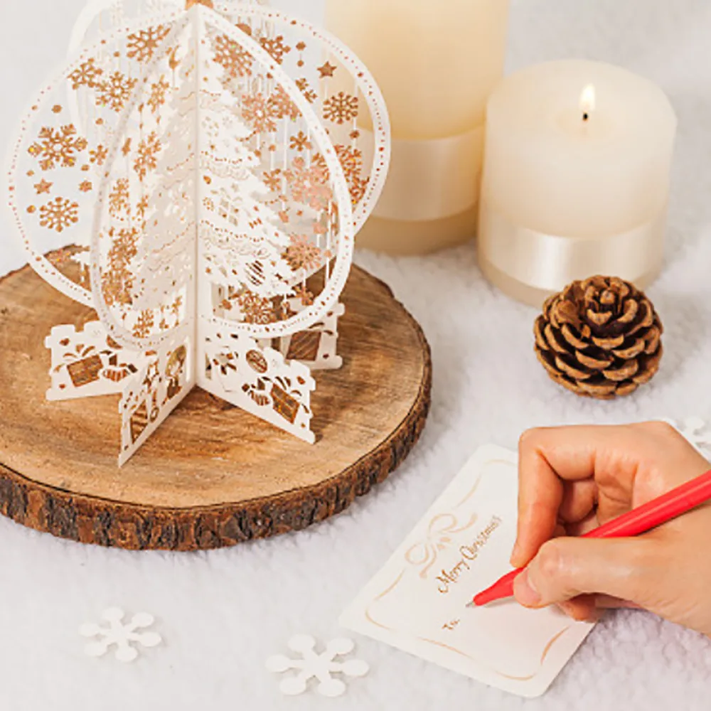 Thanks To the Girlfriend Bronzing cardHollow christmas 3d card fashion Crystal Ball Card birthday gift cards hot | Дом и сад