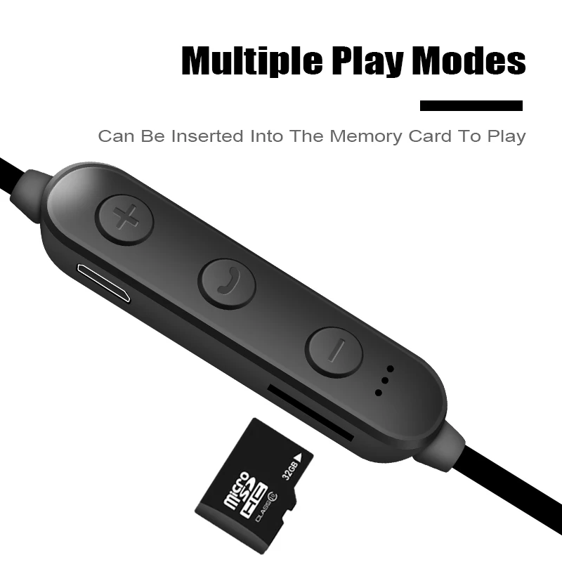 M & J металлические bluetooth наушники беспроводные магнитные с микрофоном стерео