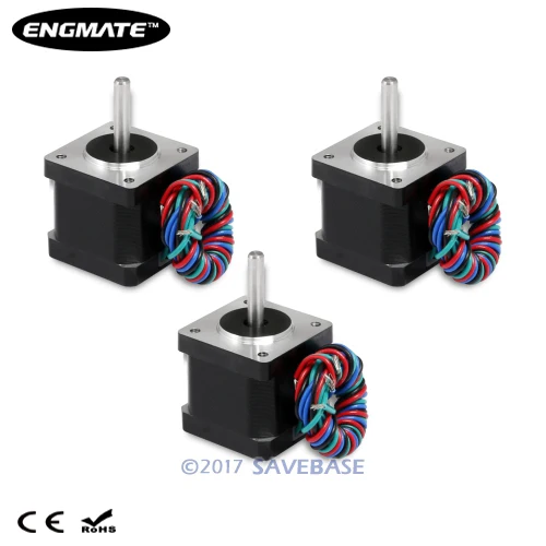 ENGMATE EMA142-3412S4 Шаговый Мотор 1.5kg.cm 1.8 Градуса 4 Провода 34 мм 3 шт