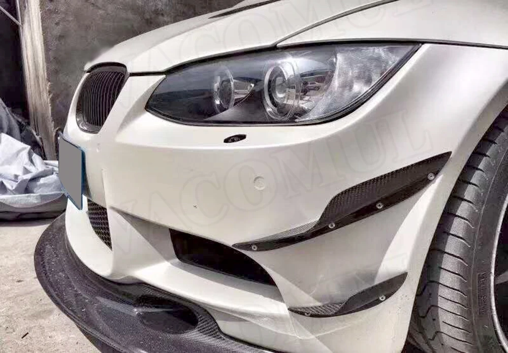 3 серии передний бампер Боковая Отделка канаты разветвители спойлер для BMW E90 E92 E93