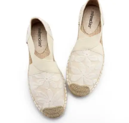 Новинка года; Alpargatas espadrilles; удобные слипоны с рисунком; Женские Повседневные тапочки; дышащие льняные парусиновые тапочки для девочек - Цвет: as photo