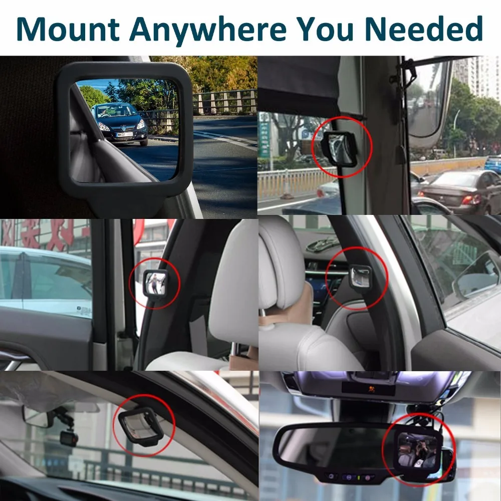 Автомобильное зеркало заднего вида с регулируемым углом обзора 270 градусов|rear view