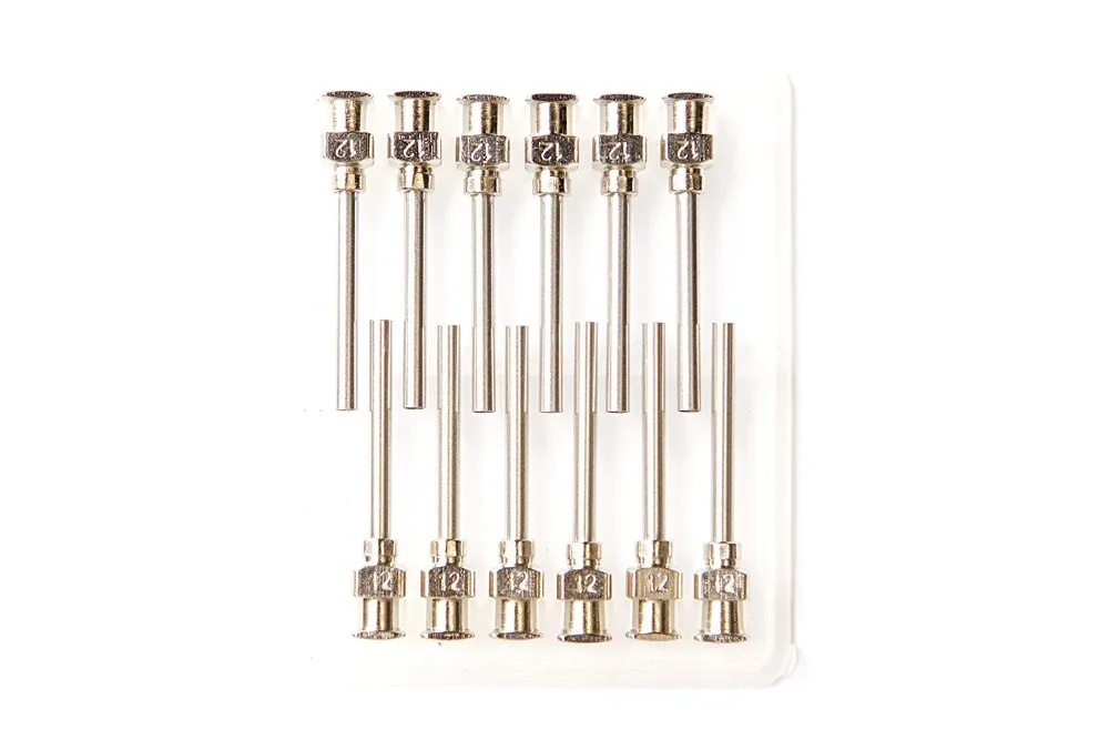 12 упаковок иглы для дозирования 1 дюйм полностью металлические из нержавеющей