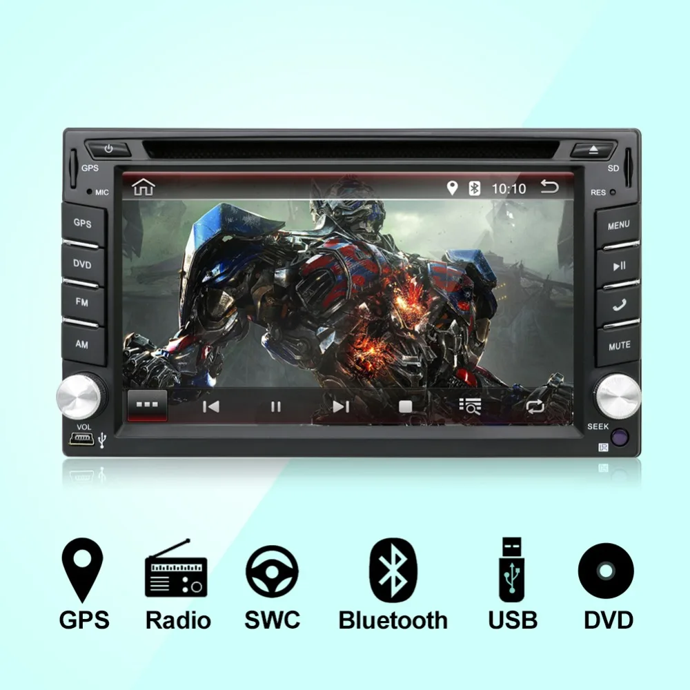 В тире Android 7 1 cpu двойной 2 Din Автомобильный Радио gps Навигация DVD плеер стерео