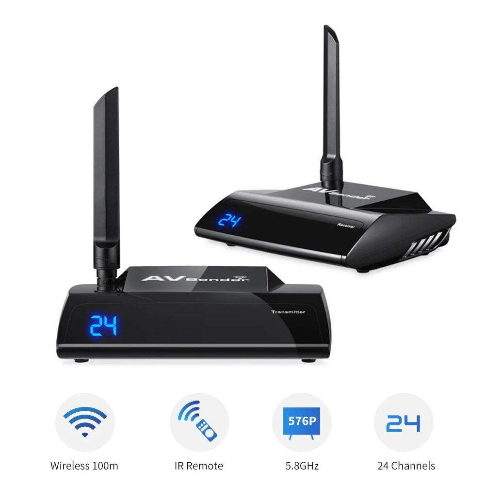 PAT 580 Обновление версии AV Отправитель 5 8 ГГц 24 канала HDMI ТВ беспроводной SD аудио
