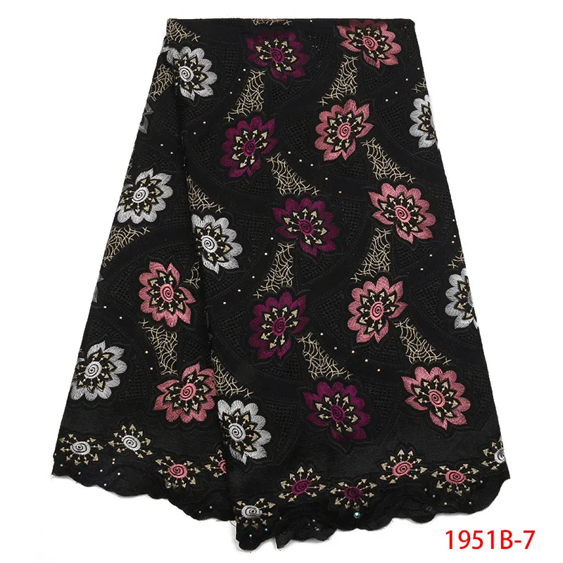 2019 высокое качество Африканская Хлопковая кружевная ткань красивая вышивка