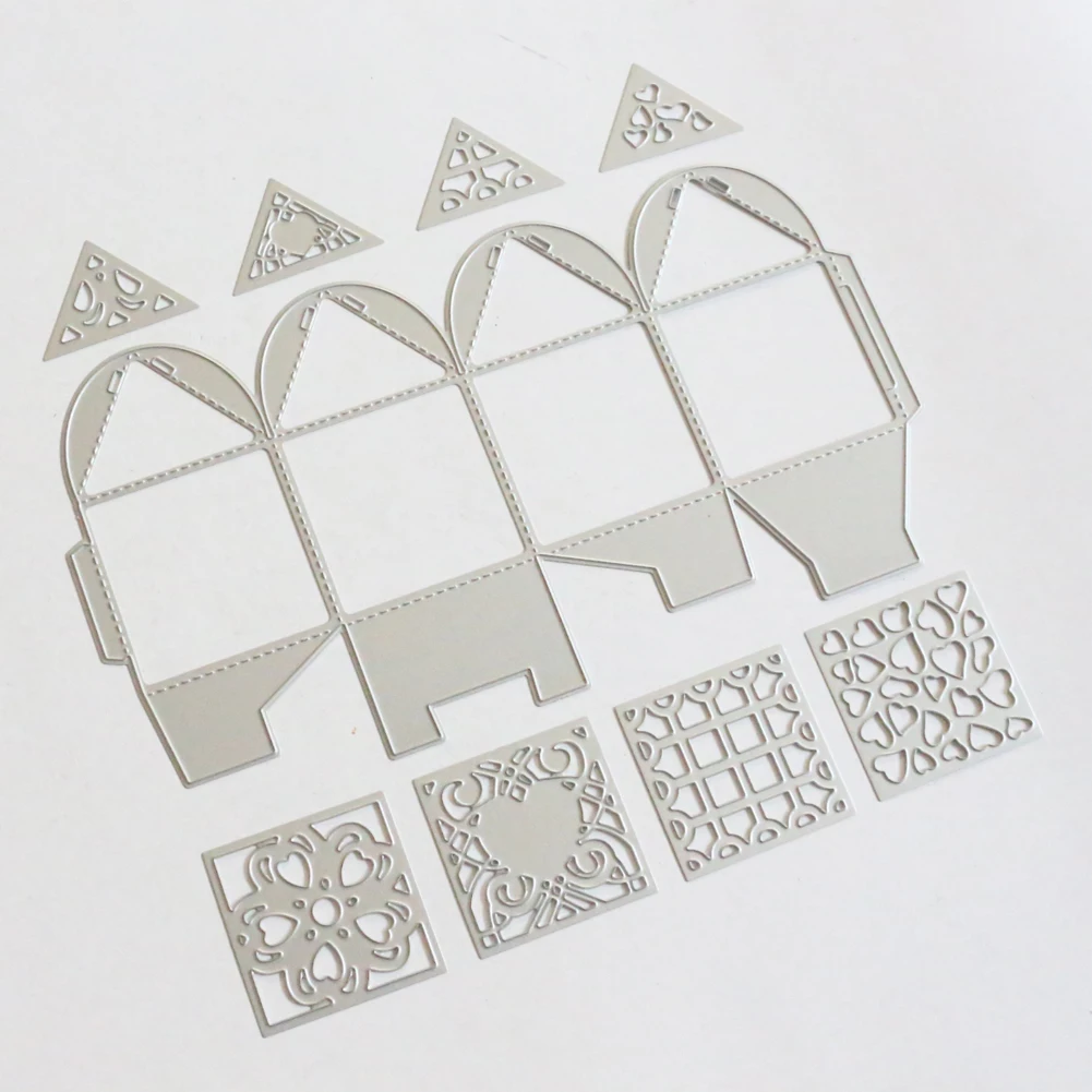 Цветы большое сердце конфеты Подарочная коробка форма металлические Вырубные