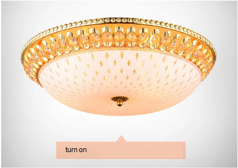 LED Crystal Ceiling Lamps American Romantic Modern Golden Lights Fixture Bed Living Room Home Indoor Lighting | Лампы и освещение