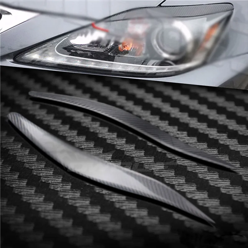 Carbon Fiber Headlight Cover Eyebrows Eyelid Trim Sticker For Lexus IS250 IS300 2006-2012