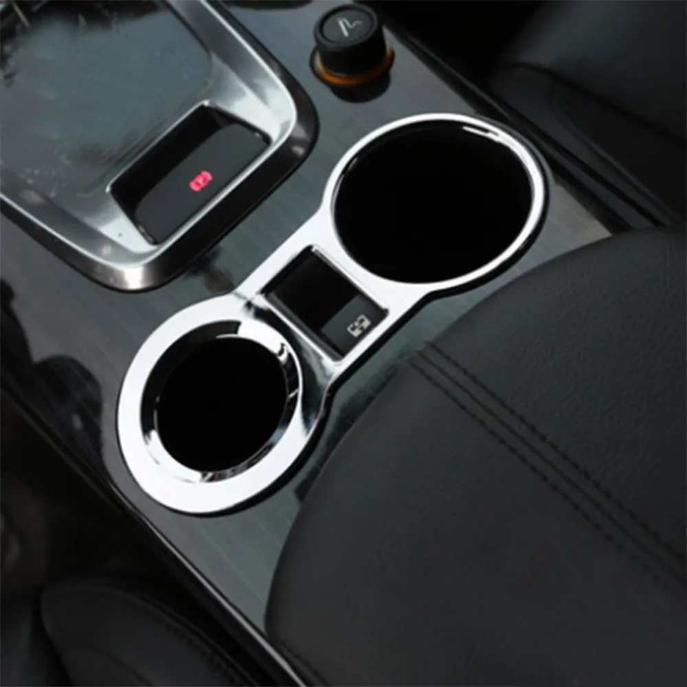 

Jameo Auto Car Styling ABS Chrome Water Cup Holder Cups Cover Interior Trim Molding Strip Sticker for Peugeot 3008 2013 - 2015