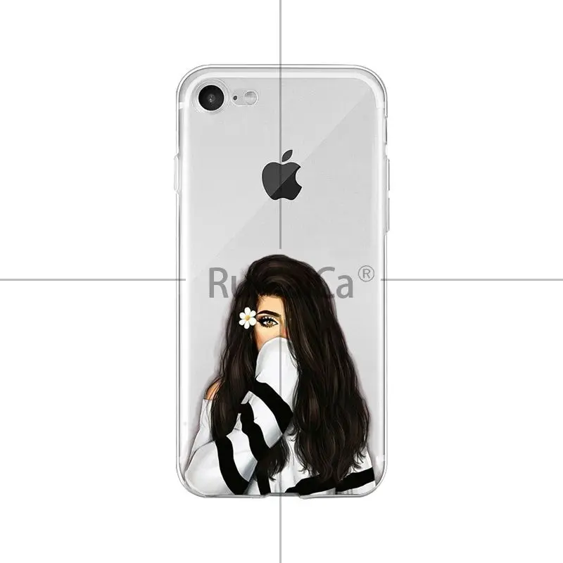 Ruicaica Симпатичный черный чехол для iPhone 8 7 6 6S Plus X XS max 10 5 5S SE XR|Чехлы-накладки| |