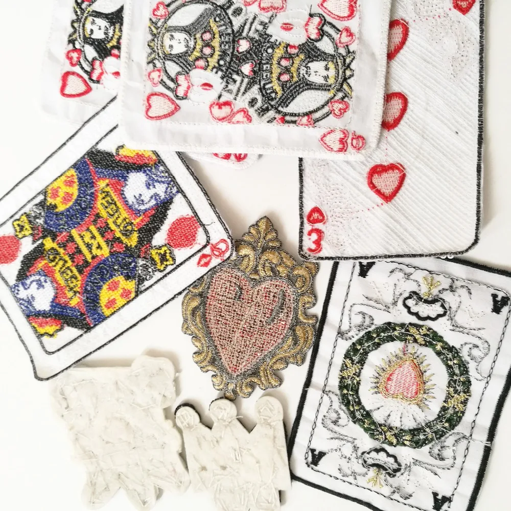 Корона из бисера покер блестки нашивка винтажная вышитая аппликация модное