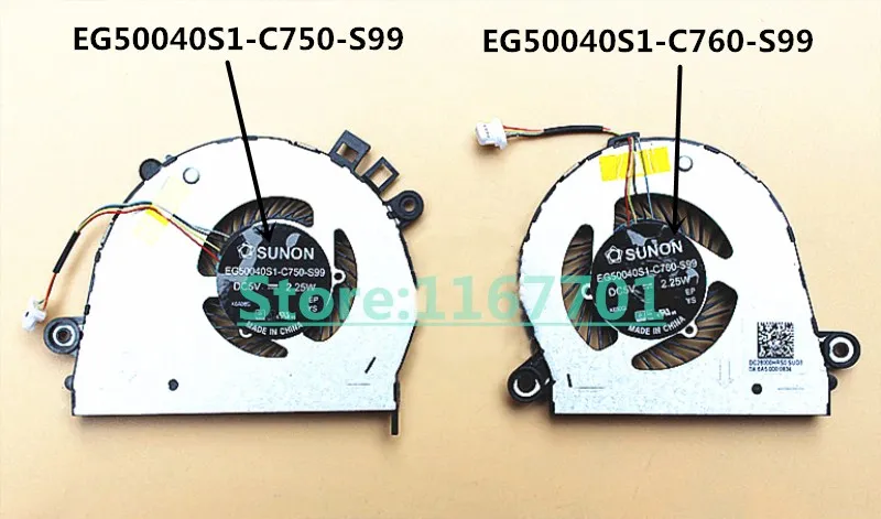 

New Original Laptop/Notebook CPU/GPU Cooling Fan For Lenovo Yoga 710 710-14 710-15 EG50040S1-C750-S99 EG50040S1-C760-S99