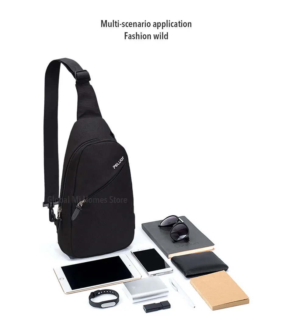 Xiaomi Pelliot 2L USB сумка через плечо сумка на пояс водонепроницаемый полиэстер нагрудный рюкзак для путешествий на открытом воздухе