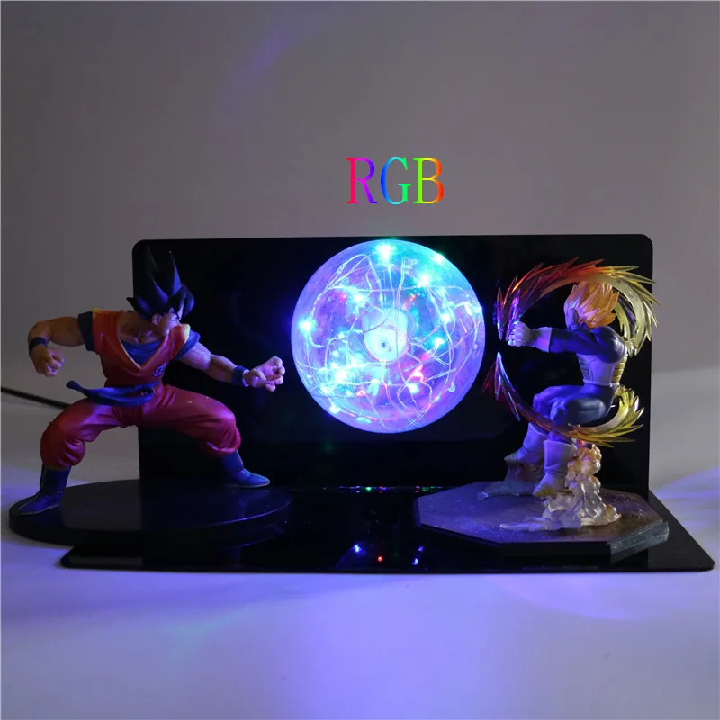 Dragon Ball Saiyan Goku фигурка для детей DIY аниме модель светодиодный ночник фигурки