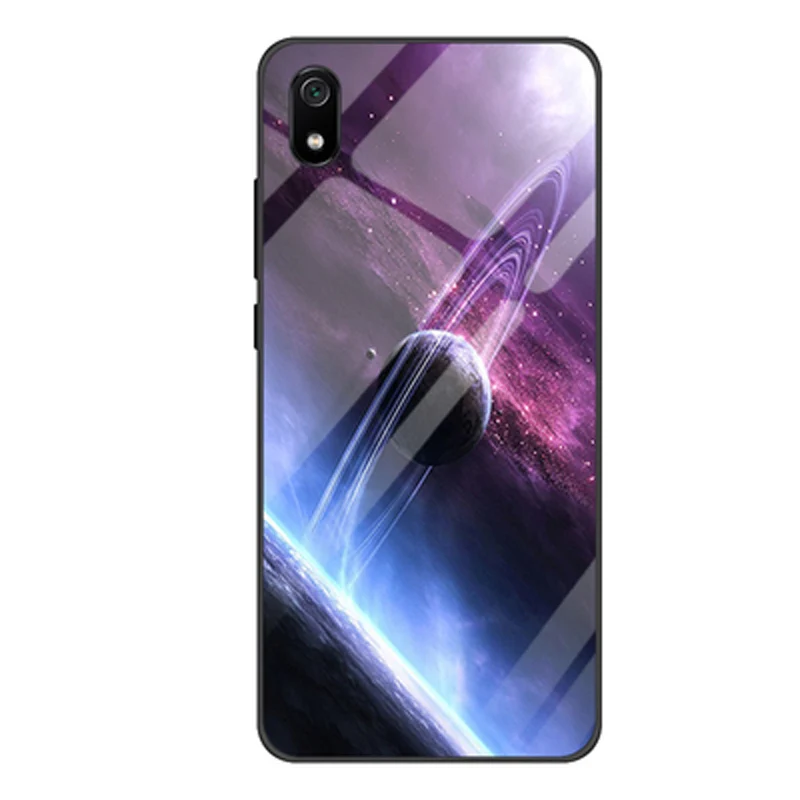 Для xiaomi redmi 7A чехол звездная звезда закаленное стекло+ ТПУ Край жесткий чехол s redmi 7A стеклянный чехол для xiaomi redmi 7 A сумка