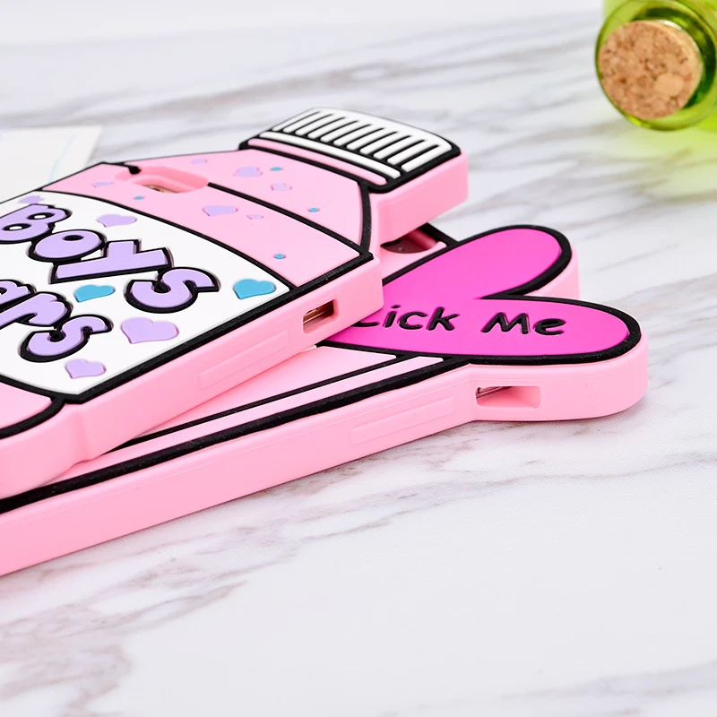 3D lovery Bottle Boy Tears Case for iphone X/8/8plus/7/7plus/6/6s/6plus Heart Ice cream Lick Me Dolls Soft Silicone rubber Cover |
