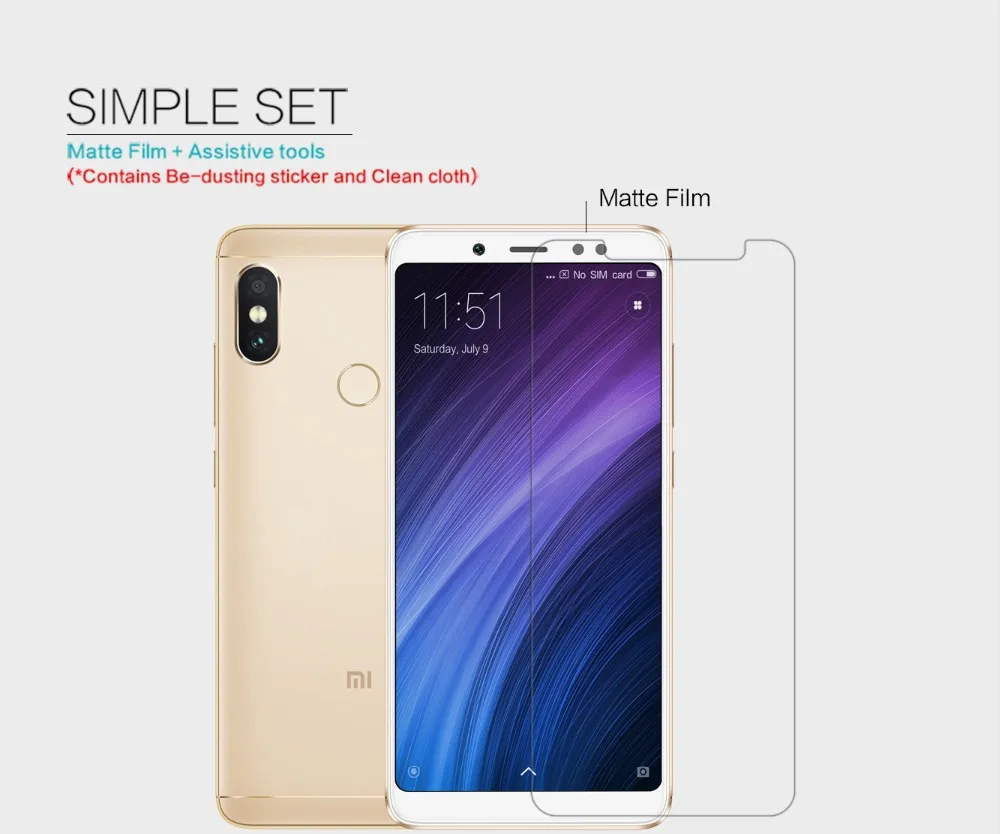 2 шт./лот для xiaomi redmi note 5 NILLKIN суперпрозрачная защитная пленка против отпечатков