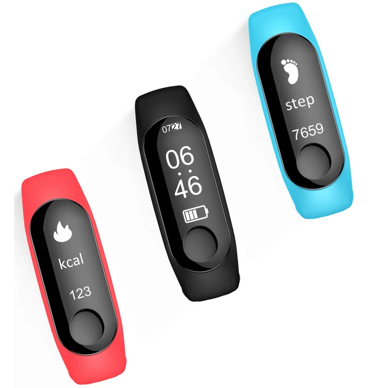 Miband, 4 стиля, спортивный фитнес-трекер, M3, Смарт-часы, браслет для здоровья, браслет, кровяное давление, сердечный ритм, напоминание, умные часы