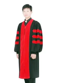 Black Red Высокое качество церковное духовенство одежда иерейское облачение костюм священника церкви Priest одежда chiesa prete dell abbigliamento - Цвет: Black Red