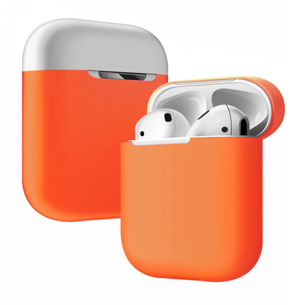 Беспроводной Bluetooth гарнитура коробка силиконовый чехол для Apple Airpods Наушники