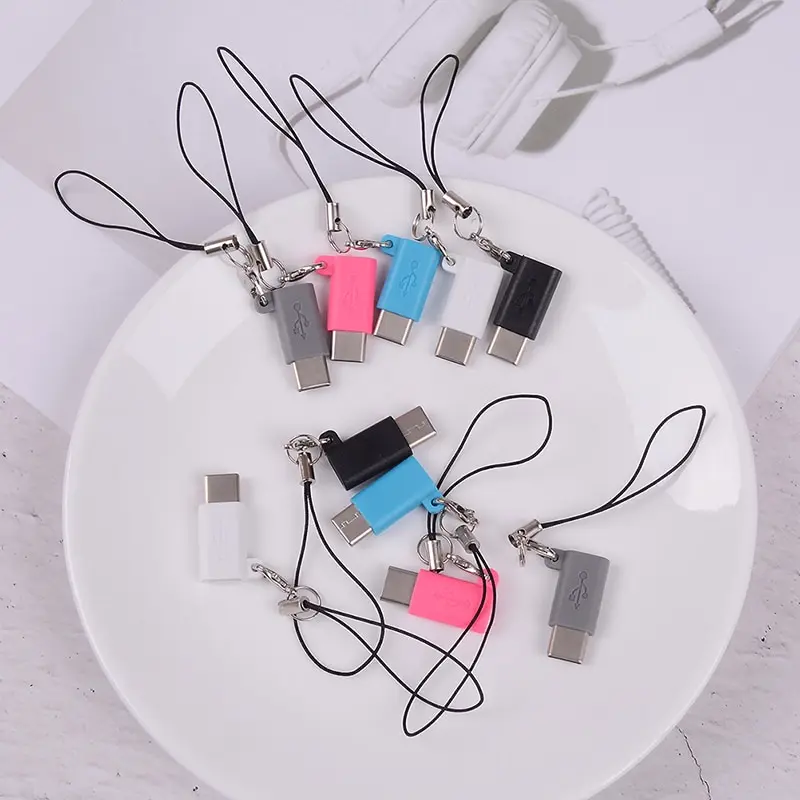2 шт. Micro USB Женский к type C 3,1 штепсельный кабельный переходник зарядка и синхронизация данных USB конвертер для samsung S8/LG G5 G6