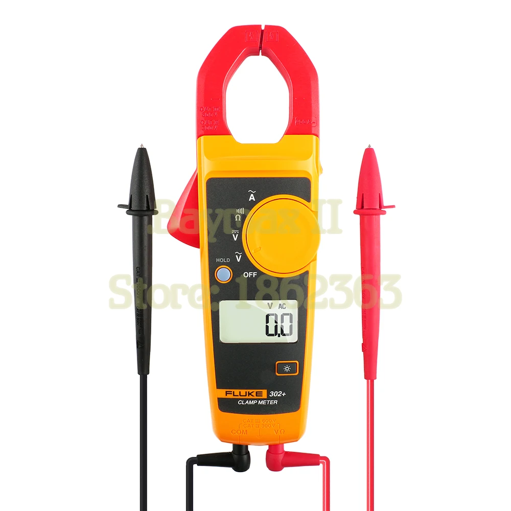 Fluke 302 + AC 400A цифровой измеритель напряжения переменного/постоянного тока с Омом