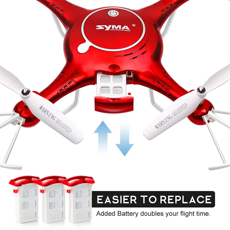 Syma Дрон X5UW новейший Летательный Аппарат с Wi-Fi Камерой HD 720 P с возможностью передачи видео в реальном времени FPV Quadcopter 2.4 Г 4CH RC Дрон вертолет Квадрокоптер
