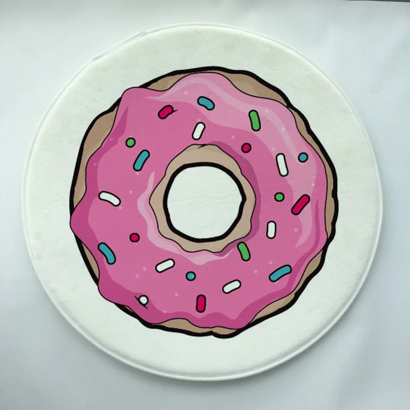 Круглый нескользящий коврик серии donuts с принтом на заказ для детской комнаты